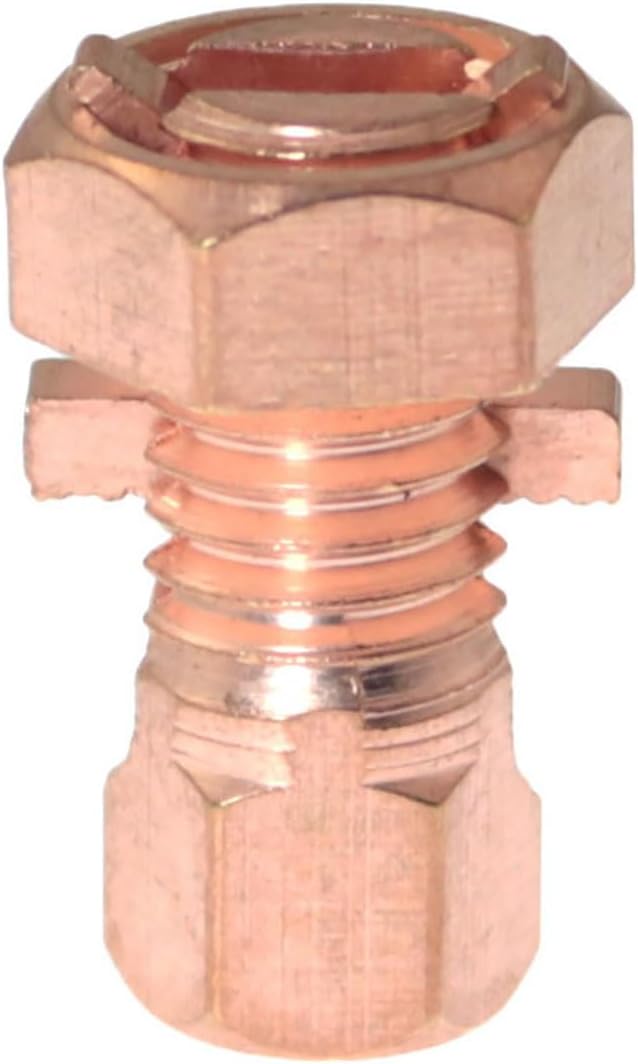 RLECS 4pcs TJ-10 Copper Open Bolt Wire Clamp Power Fittings are Used to - Image 4