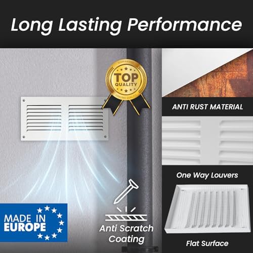 Repa Market 16x4 Inch Scratch Resistant Air Vent Cover White Galvanized - Image 3