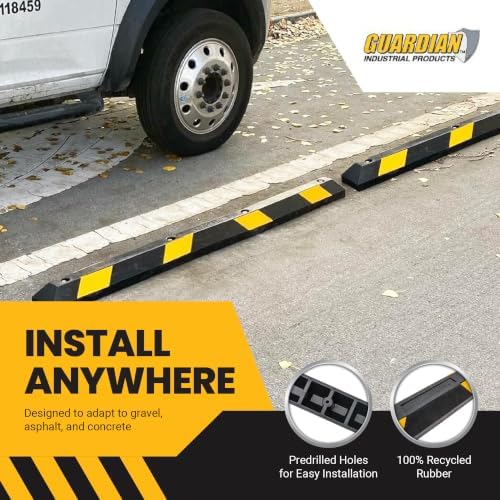 Guardian 6ft Parking Stop, Rubber Curb - Image 4