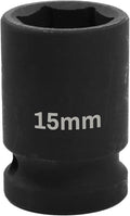 1/2" Drive 15mm Deep Impact Socket, 6 Point Chrome Molybdenum Steel Heavy Duty by YTkavq