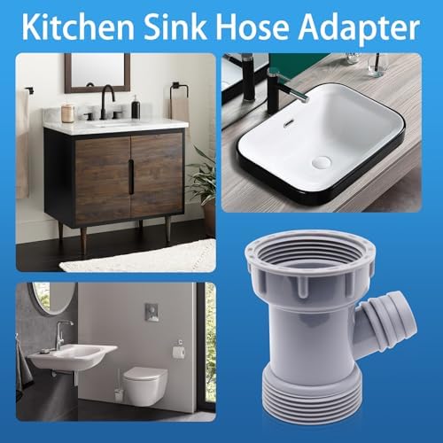 2Pcs Dishwasher Drain Hose Adapter Wye, 3 Way Y-Shaped Kitchen Sink Drain Pipe - Image 7