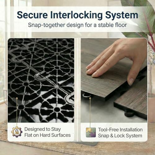 Flooring Inc's 3/8" Thick Interlocking Lightweight Plastic Practice Dance Floor - Image 6
