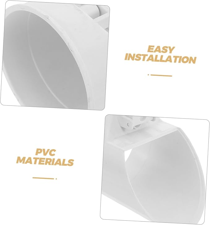 PVC round Check Valve for Kitchen Bathroom Drain Backflow Stop | White PVC - Image 3