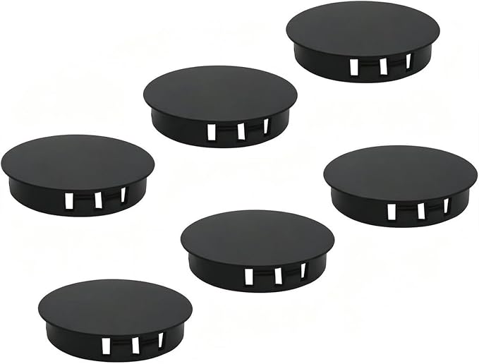 6 Pcs Plastic Hole Plug for Round Holes 2" Snap in Locking Hole Plugs Round by OZXNO
