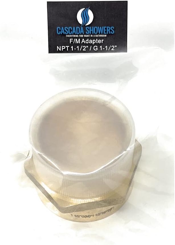 Cascada Lead-Free Brass Adapter, G Thread British BSPP Male to NPT Female) - Image 2