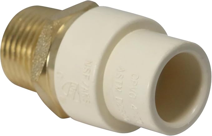 10 Pack XFITTING 1/2" Male CPVC Adapter, 1/2 MNPT CPVC Coupling - Image 2