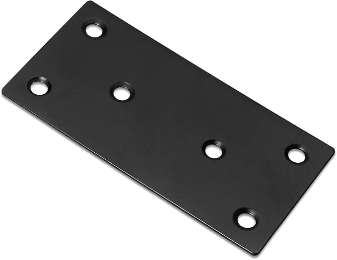 Bonsicoky 8Pcs Flat Straight Brace Brackets, 3.9 x 2 / 100 x 50mm | Stainless - Image 6