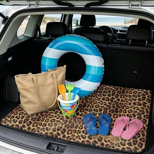 Brown Leopard Camping Trunk Mat 29"x39" - Image 2