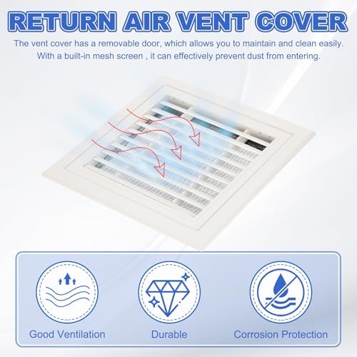 PATIKIL 12x12 Inch Plastic Ventilation Grille, Return Air Vent Cover Removable - Image 4