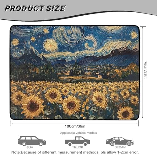 Sunflower Starry Universal Car Trunk Mat, Waterproof Cargo Liner - Image 7