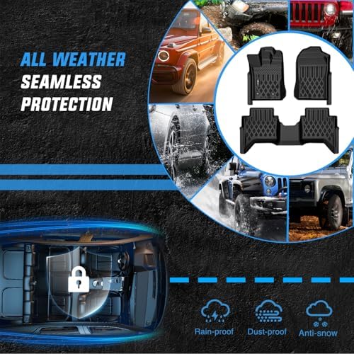 Nilight TPE Floor Mats for Ford Ranger SuperCrew Cab 2024 2025 2026 - Image 6