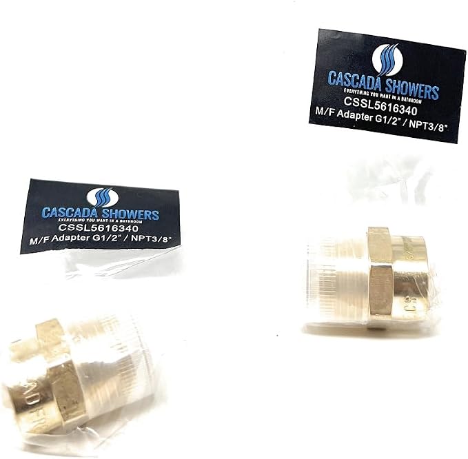 Cascada Lead-Free Brass Adapter, G Thread British BSPP Male to NPT Female |) - Image 2