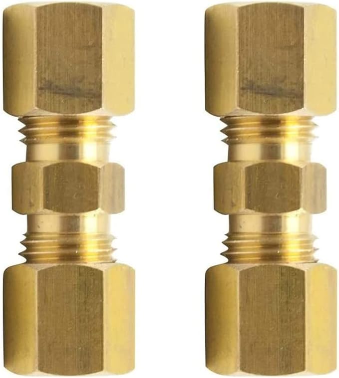 Brass Compression Tube Fitting, 3/8" OD x 3/8" OD - Image 6
