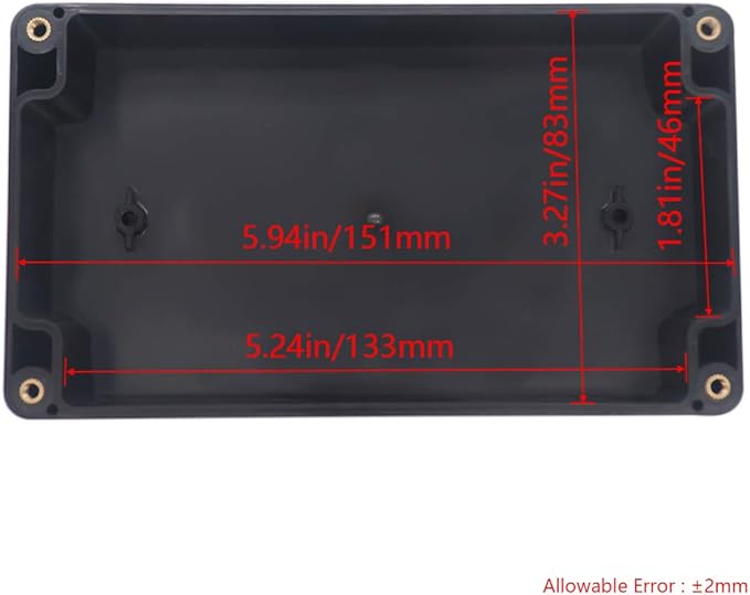 Project Box IP65 Waterproof Junction Box ABS Plastic Black Electrical Boxes DIY - Image 3