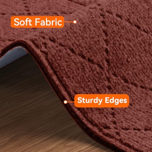 Stair Treads for Wooden Steps 4 PCS, Non Slip Stair Rugs Red - Image 2