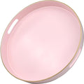 Pink Round Decorative Tray by Omuriko
