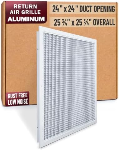 Fits 24x24 Duct Opening | Aluminum Eggcrate Return Air Grille | Low Noise & by Handua