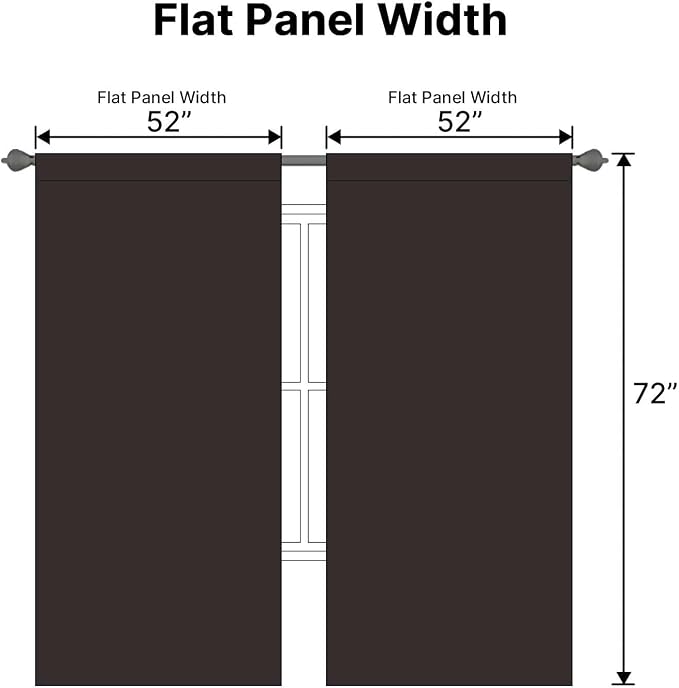 H.VERSAILTEX Blackout Curtains Thermal Insulated Window Treatment Panels Room - Image 7