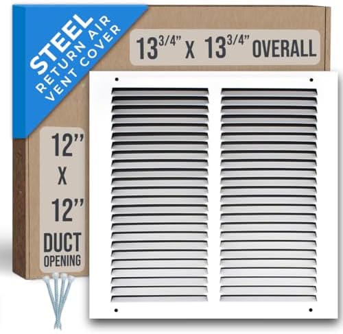 Fits 12x12 Duct Opening | Steel Return Air Grille by Handua | Vent Cover Grill by Handua