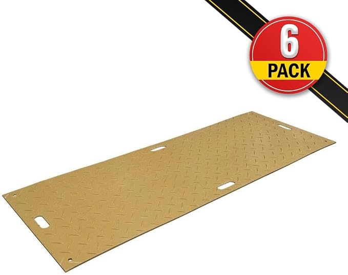2' x 6' - 1/2" Thick Heavy Duty Ground Protection Mats - Easily Supports 35 Ton - Image 2