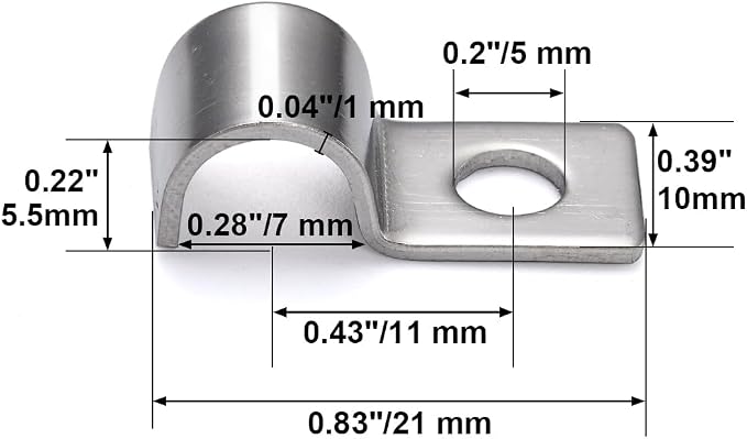 One-Hole Mini Unilateral Pipe Clamps, Conduit Fitting Clips Saddle Clamps - Image 3