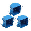 PVC Double Gang New Work Wall Electrical Box, 3 Pack | 32cu; Switch and Outlet by XGGYA