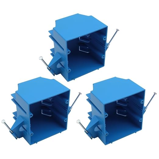 PVC Double Gang New Work Wall Electrical Box, 3 Pack | 32cu; Switch and Outlet by XGGYA