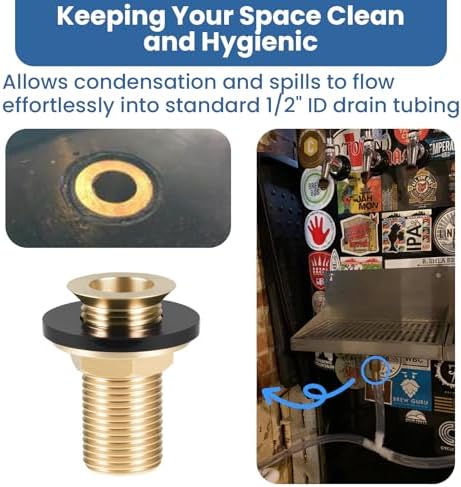 Brass Drip Tray Drain Assembly - Image 4
