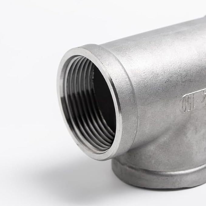 Beduan 2 PCS Stainless 3/8" Tee Female NPT T Shaped 3 Way Cast Pipe Fitting | - Image 3