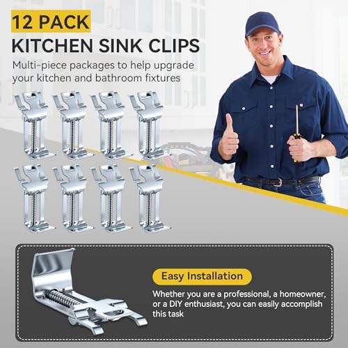 12 Pack Sink Clips for Kitchen Sink Installation - Image 6