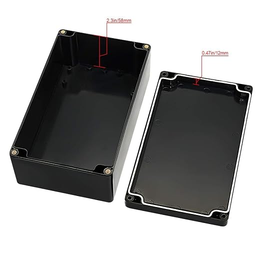 ABS Plastic Electrical Project Case Power Junction Box, Project Box Black 7.87 - Image 3