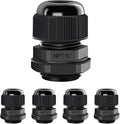 5 Pack NPT 1-1/4" Cable Glands Waterproof Adjustable 24-32mm Cable Connectors by LeMotech