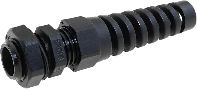 Heyous 2PCS NPT 3/8 Inch IP68 Waterproof Cable Gland Bend Relief Spiral Strain - Image 3