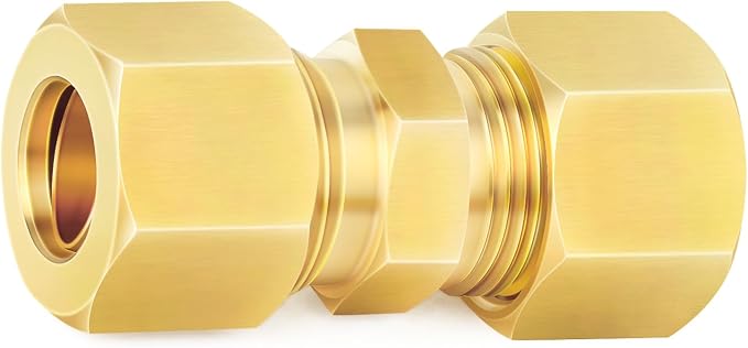 ChillWaves Brass Compression Tube Fitting, 7/8" OD x 7/8" OD Compression Union by VisittheCHILLWAVES