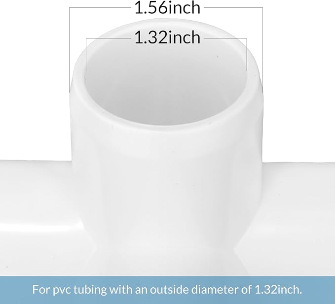 12 Pack 1 Inch 4Way PVC Fitting, Furniture Grade Pipe Elbow Connector - Image 2