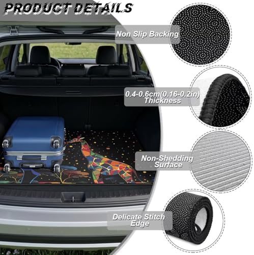Giraffe Stained Universal Car Trunk Mat - Image 6