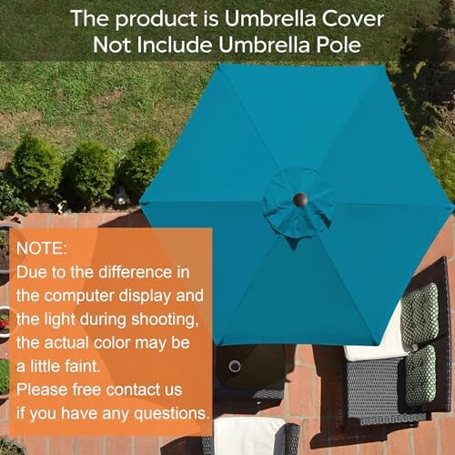 EliteShade USA 7.5FT Replacement Covers 6 Ribs Market Patio Umbrella Canopy - Image 2