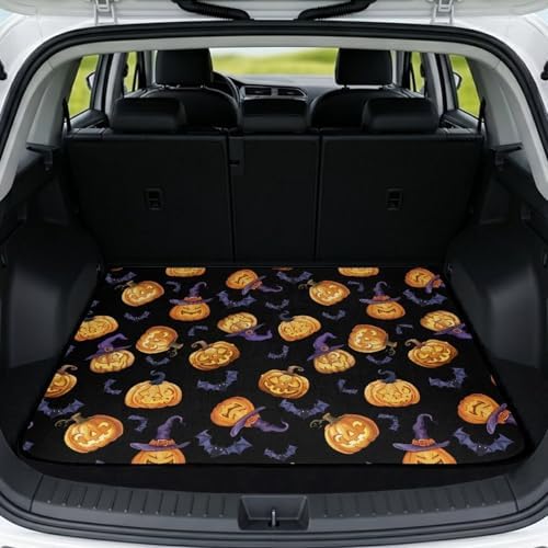 Pumpkin Witch All Purpose Trunk Mat Universal Waterproof Cargo Liner, Heavy by Mintulipy