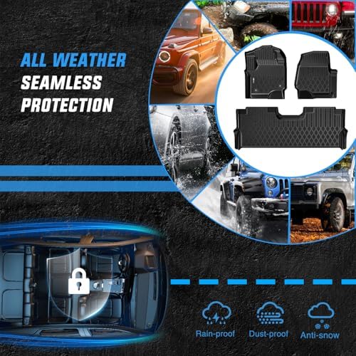 Nilight TPE Floor Mats for Ford F250 F350 F450 F550 Super Duty Crew Cab - Image 5
