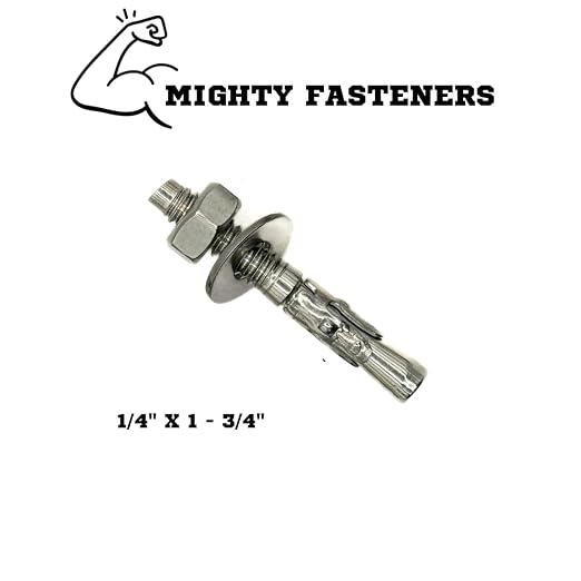 Mighty Fasteners 304 Stainless Steel Wedge Anchors 1/4" X 1-3/4" - Image 3