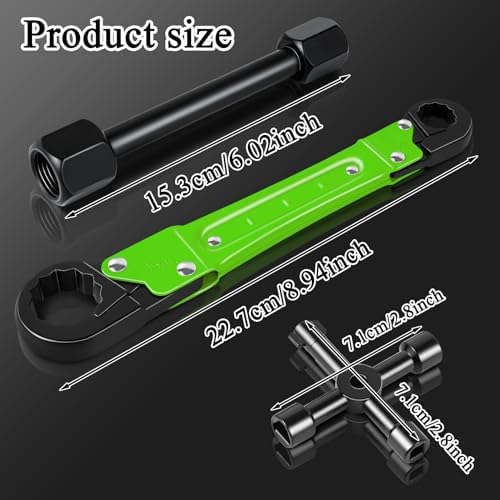 Ponpon Angle Stop Wrench Kit, Plumbing Tools, Angle-on Plumber Wrench - Image 2