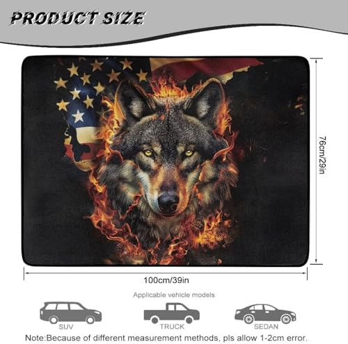 Fire Wolf Flag Universal Moving Trunk Mat 29"x39" – Heavy Duty Waterproof Cargo - Image 7
