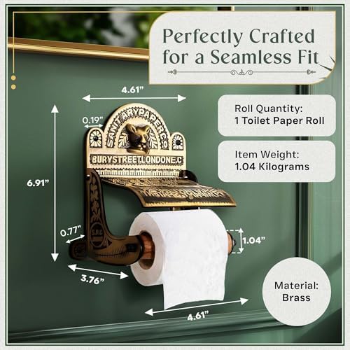 Renovators Supply Manufacturing Antique Brass Wall Mount Toilet Tissue Paper - Image 3