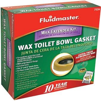 Fluidmaster 7524 Extra Thick Reinforced Wax Toilet Bowl Gasket Ring by Fluidmaster