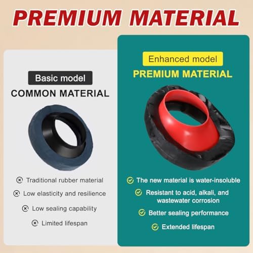 PRETYZOOM Leakproof Toilet Seal Ring Universal Flanges Sealing Ring - Image 3