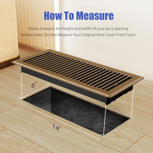 Floor Register Fits 6x14 and 14x6 Duct Opening - Image 2