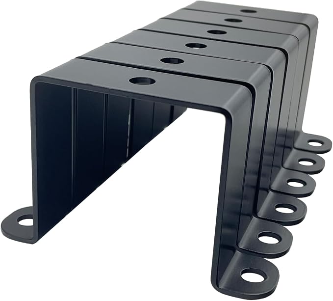 6 PCS 2.5x2.5" Square Pipe Tube Strap Clamps, 2.5 inch metal u shaped bracket - Image 7