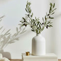 Carrot's Den White Ceramic Vase, Matte Textured Entryway Table Decor | Textured by CarrotsDen