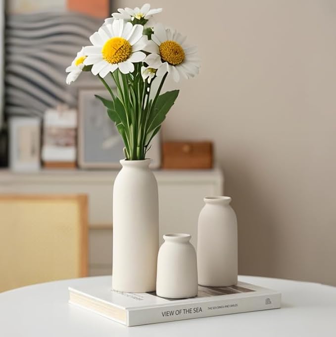 Ceramic Vase Set-3, Small Flower Vases - Image 6