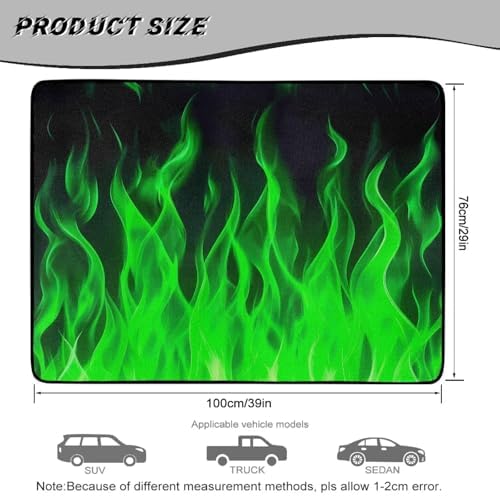 Green Fire Print Outdoor Trunk Mat 29"x39" - Image 7